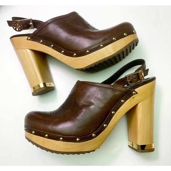 Tory Burch Brayden Sling Back Platform Clogs - Picture 2 of 8